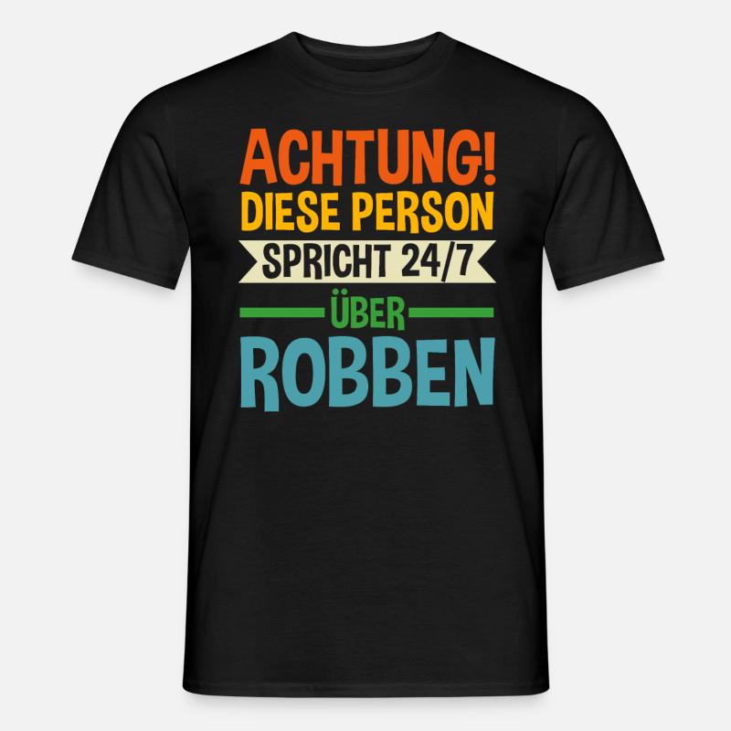 Seehund Seelöwe Robbe - Männer T-Shirt - Schwarz