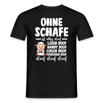 Landwirt Schäfer Bauernhof Schafe - Männer T-Shirt - Schwarz - Vorne - AI Model Male 178 light (178cm)