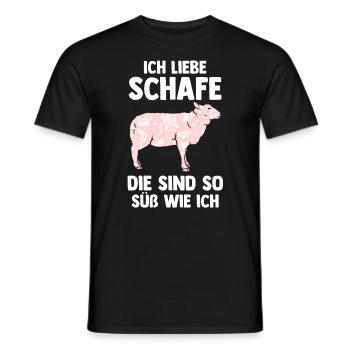 Landwirt Schäfer Bauernhof Schafe - Männer T-Shirt - Schwarz - Vorne - AI Model Male 178 light (178cm)