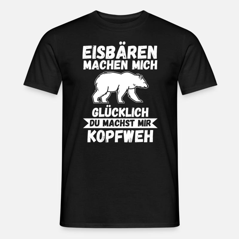 Eisbär Eisbären - Männer T-Shirt - Schwarz