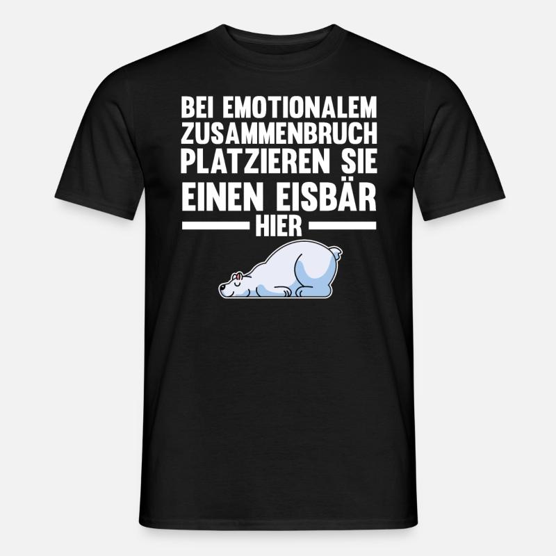 Eisbär Eisbären - Männer T-Shirt - Schwarz