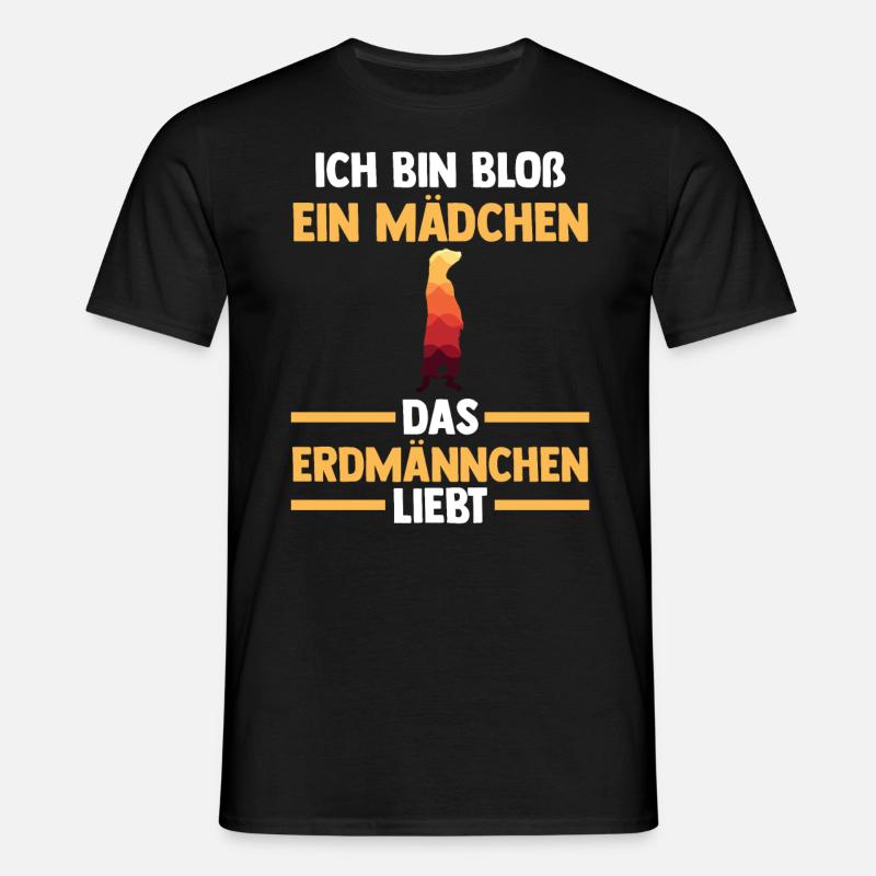 Erdmännchen - Männer T-Shirt - Schwarz