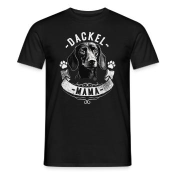 Dackel Mama - Männer T-Shirt - Schwarz - Vorne - AI Model Male 178 light (178cm)