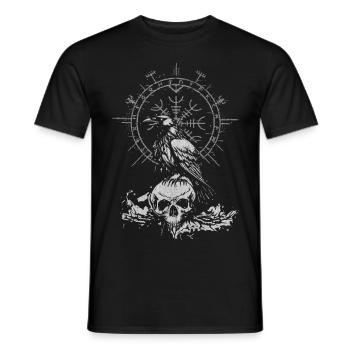 gothic wikinger rabe - Männer T-Shirt - Schwarz - Vorne - AI Model Male 178 light (178cm)
