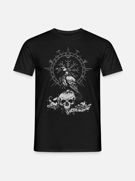 Corbeau viking gothique - T-shirt homme - noir