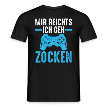 Zocker Zocken Gamer - Männer T-Shirt - Schwarz - Vorne - AI Model Male 178 light (178cm)
