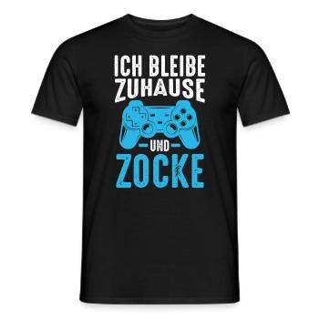 Zocker Zocken Gamer - Männer T-Shirt - Schwarz - Vorne - AI Model Male 178 light (178cm)