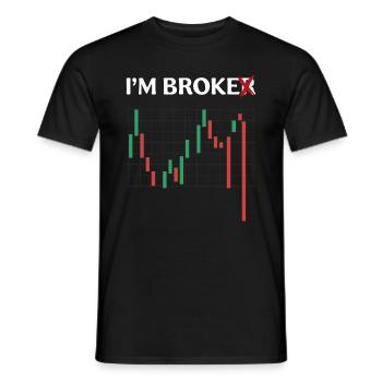 Bourse Bit Trading Millionaire’s Funny - T-shirt homme - noir - Devant - AI Model Male 178 light (178cm)