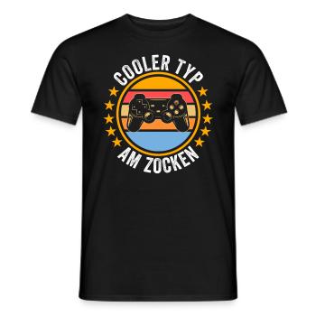 Zocker Zocken Gamer - Männer T-Shirt - Schwarz - Vorne - AI Model Male 178 light (178cm)