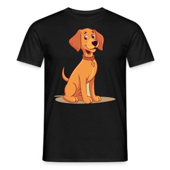 Niedliches Hundedesign für Hundebesitzer - Männer T-Shirt - Schwarz - Vorne - AI Model Male 178 light (178cm)