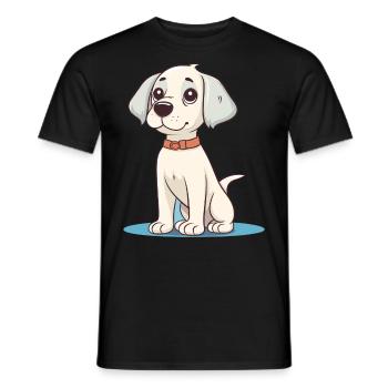 Niedliches Hundedesign für Hundebesitzer - Männer T-Shirt - Schwarz - Vorne - AI Model Male 178 light (178cm)