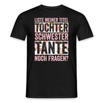 Schwester und Tante - Männer T-Shirt - Schwarz - Vorne - AI Model Male 178 light (178cm)