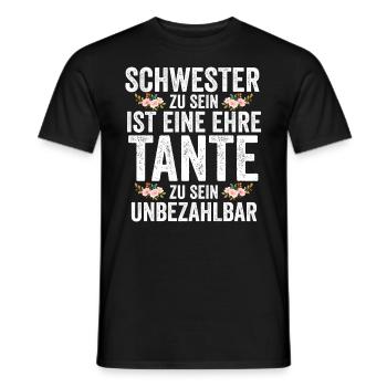 Schwester und Tante - Männer T-Shirt - Schwarz - Vorne - AI Model Male 178 light (178cm)