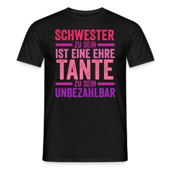 Schwester und Tante - Männer T-Shirt - Schwarz - Vorne - AI Model Male 178 light (178cm)