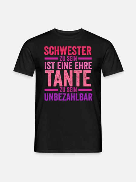 Schwester und Tante - Männer T-Shirt - Schwarz
