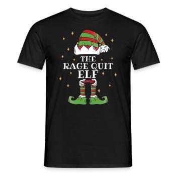 The Rage Quit Elf Jeux vidéo - T-shirt homme - noir - Devant - AI Model Male 178 light (178cm)