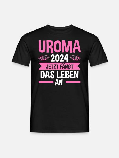 Urgroßmutter 2024 Uroma - Männer T-Shirt - Schwarz