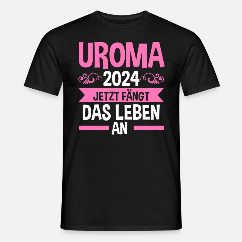 Urgroßmutter 2024 Uroma - Männer T-Shirt - Schwarz