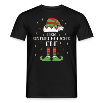 Der unfreundliche Elf - Familien Weihnachtsoutfit - Männer T-Shirt - Schwarz - Vorne - AI Model Male 178 light (178cm)
