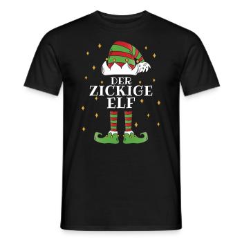 Die Zickige Elf - Familien Weihnachtsoutfit - Männer T-Shirt - Schwarz - Vorne - AI Model Male 178 light (178cm)