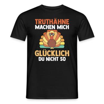 Truthuhn Truthahn - Männer T-Shirt - Schwarz - Vorne - AI Model Male 178 light (178cm)