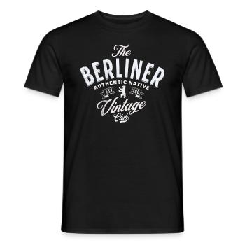 The Berliner vintage club - T-shirt homme - noir - Devant - AI Model Male 178 light (178cm)