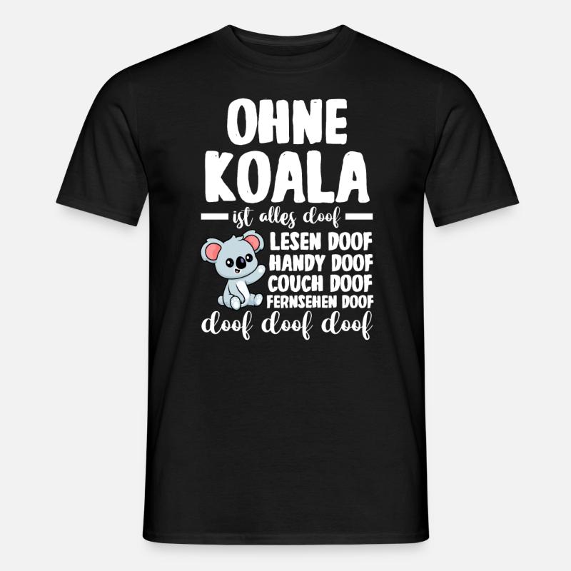Koalabär Koala - Männer T-Shirt - Schwarz