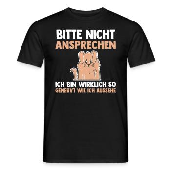 Hund Bitte Nicht Ansprechen - Männer T-Shirt - Schwarz - Vorne - AI Model Male 178 light (178cm)