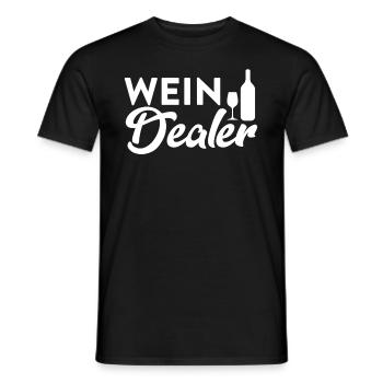 Wein Dealer - Design für Sommeliers & Winzer - Männer T-Shirt - Schwarz - Vorne - AI Model Male 178 light (178cm)