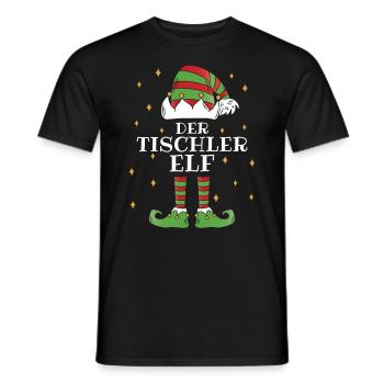 Der Tischler Elf - Familien Weihnachtsoutfit - Männer T-Shirt - Schwarz - Vorne - AI Model Male 178 light (178cm)
