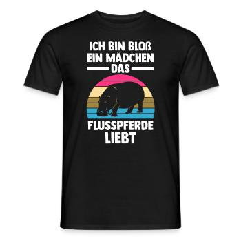 Nilpferd Flusspferd - Männer T-Shirt - Schwarz - Vorne - AI Model Male 178 light (178cm)