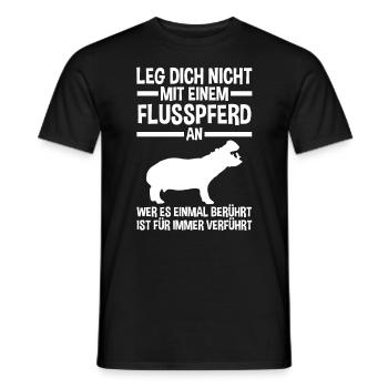 Nilpferd Flusspferd - Männer T-Shirt - Schwarz - Vorne - AI Model Male 178 light (178cm)