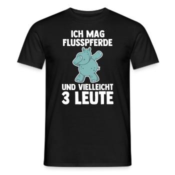 Nilpferd Flusspferd - Männer T-Shirt - Schwarz - Vorne - AI Model Male 178 light (178cm)