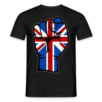 Britische Flagge Faust Flagge Faust Hand Symbol - Männer T-Shirt - Schwarz - Vorne - AI Model Male 178 light (178cm)