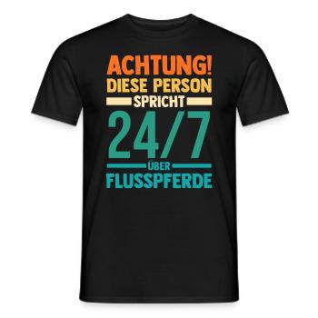 Nilpferd Flusspferd - Männer T-Shirt - Schwarz - Vorne - AI Model Male 178 light (178cm)