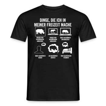 Nashorn - Männer T-Shirt - Schwarz - Vorne - AI Model Male 178 light (178cm)