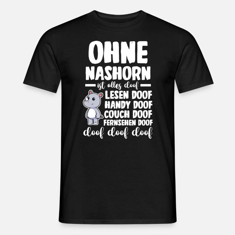 Nashorn - Männer T-Shirt - Schwarz