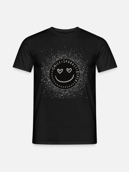 Smile Sparkle Repeat - Men's T-Shirt - black