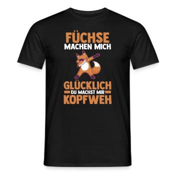 Fuchs - Männer T-Shirt - Schwarz - Vorne - AI Model Male 178 light (178cm)