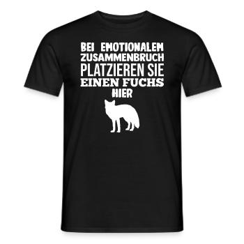 Fuchs - Männer T-Shirt - Schwarz - Vorne - AI Model Male 178 light (178cm)