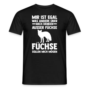 Fuchs - Männer T-Shirt - Schwarz - Vorne - AI Model Male 178 light (178cm)
