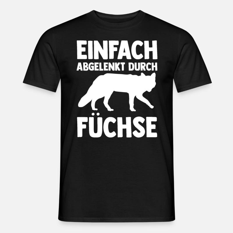 Fuchs - Männer T-Shirt - Schwarz