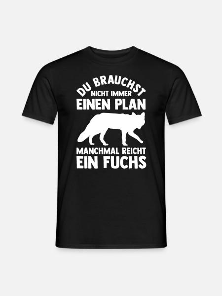 Fuchs - Männer T-Shirt - Schwarz