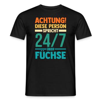 Fuchs - Männer T-Shirt - Schwarz - Vorne - AI Model Male 178 light (178cm)
