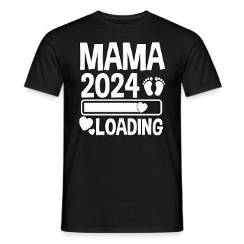 Maman à venir 2024 - T-shirt homme - noir - Devant - AI Model Male 178 light (178cm)