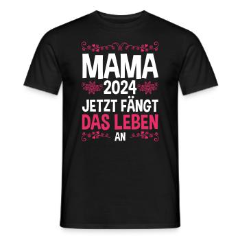 Werdende Mama 2024 - Männer T-Shirt - Schwarz - Vorne - AI Model Male 178 light (178cm)