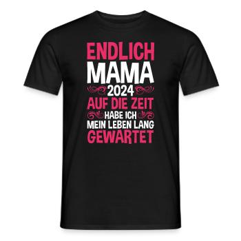 Werdende Mama 2024 - Männer T-Shirt - Schwarz - Vorne - AI Model Male 178 light (178cm)