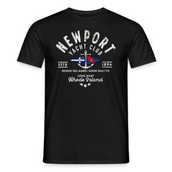 Newport Yacht Club, Rhode Island - Männer T-Shirt - Schwarz - Vorne - AI Model Male 178 light (178cm)