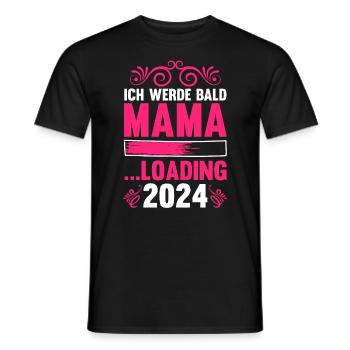 Werdende Mama 2024 - Männer T-Shirt - Schwarz - Vorne - AI Model Male 178 light (178cm)