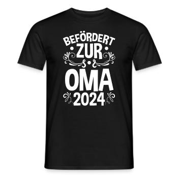 Werdende Oma 2024 - Männer T-Shirt - Schwarz - Vorne - AI Model Male 178 light (178cm)